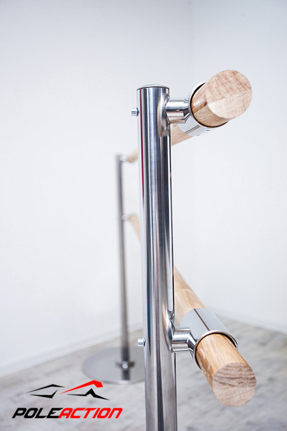 2-х уровневый мобильный (переносной) хореографический станок «Элегант» (нерж. сталь)