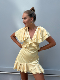 Платье Sempre мини лимонный