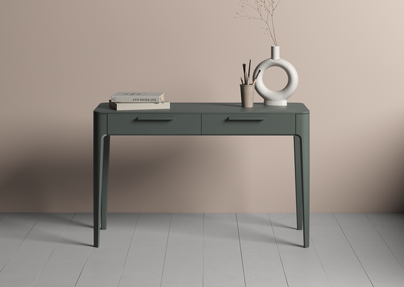 Консоль Type oak 2 ящика ширина 120 см (темно-серый)