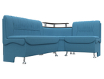 Диван кухонный угловой Сидней правый угол, Амур 10 голубой, Рогожка, 125904