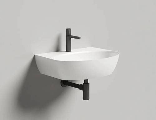 Раковина Salini ALDA WALL 02 140312G 58 из искусственного камня S-Sense, белая глянцевая