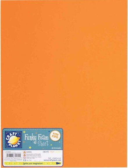 Фоамиран, 230 x 300 x 2 мм, цвет оранжевый, 1 лист