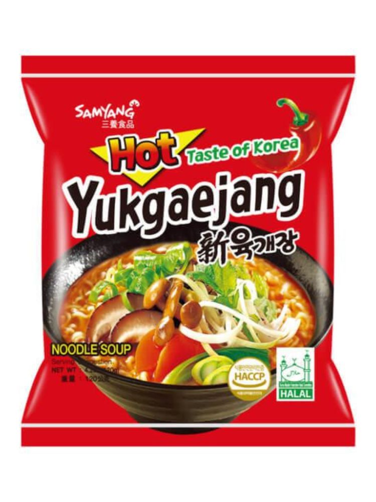 Лапша быстрого приготовления Samyang Yukgaejang 120 г, 5 шт