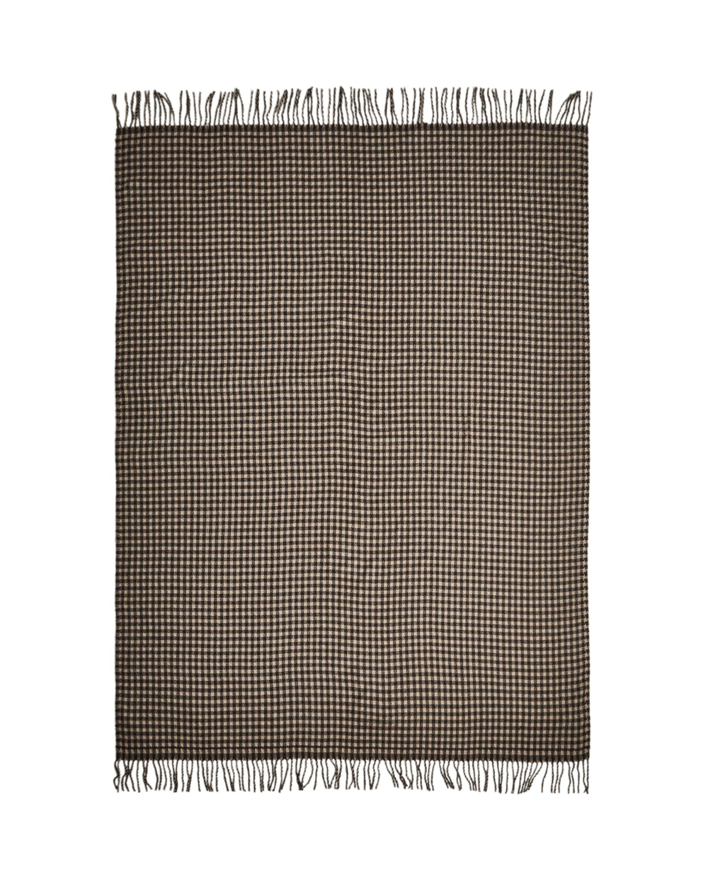 Zara Home плед из полиэстера, бежевый, в клетку