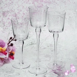 Подсвечники в наборе 3шт «Crystal» 7,5*20,23,26см