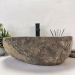 Каменная раковина из речного камня RS-63469 (46*40*15) 0122