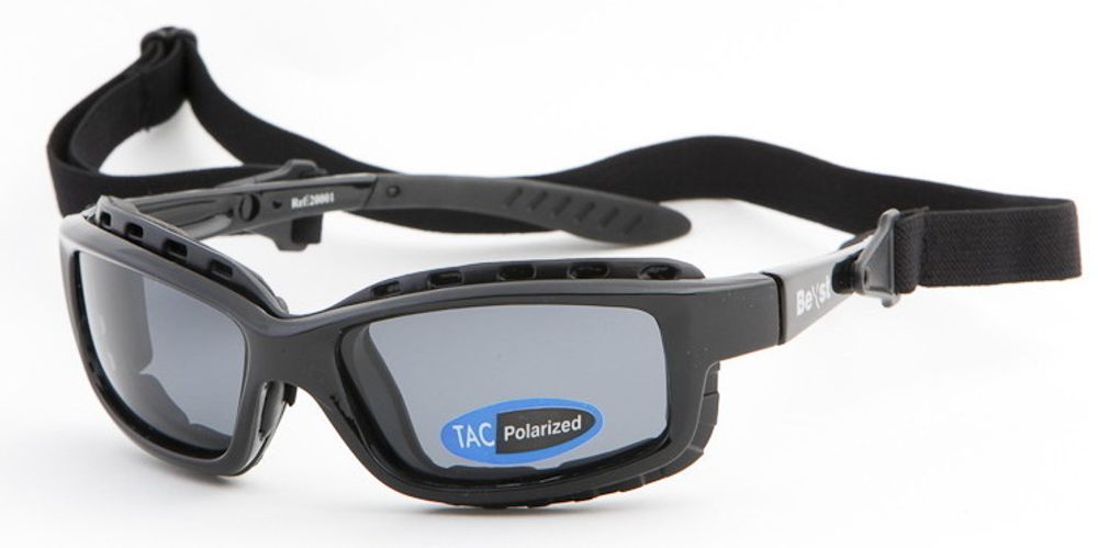 Спортивные очки Ocean Beyst Черные/Темно-серые линзы