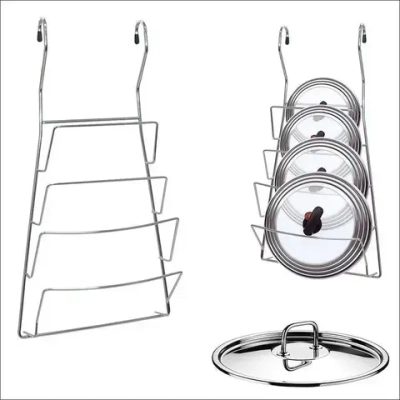 Подставка для крышек навесная на рейлинг 20*37 см