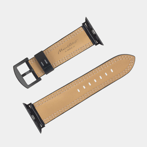 Ремешок для Apple Watch Ultra 49mm из кожи теленка, черного цвета