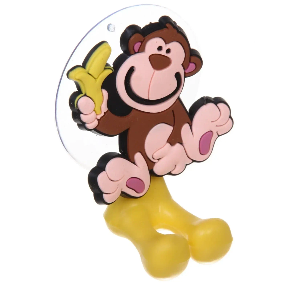 Держатель для зубной щетки на присоске «Обезьянка» 5*3,5*7,5см