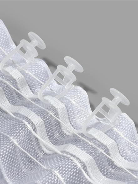 Крючок для штор, гвоздик с замком, 25×12 мм, прозрачный