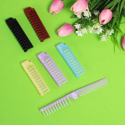 Расческа для волос массажная складная дорожная «Beauty Room», микс 8 цветов, 2*20см