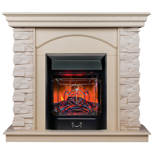 Каминокомплект Real Flame Elford WT с очагом Majestic Lux Black RC