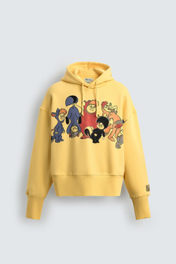 ZARA HARRY LAMBERT X DISNEY ХУДИ С КАПЮШОНОМ, ЖЕЛТЫЙ