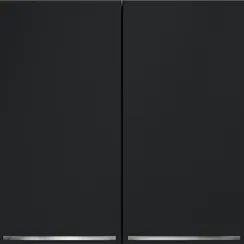 Выключатель встраиваемый VOLTUM S70 двухклавишный с подсветкой 10А, (графит) vls020207