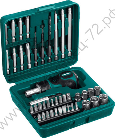 KRAFTOOL Kompakt-43 с насадками 43 предм., Реверсивная отвертка (25556-H43)