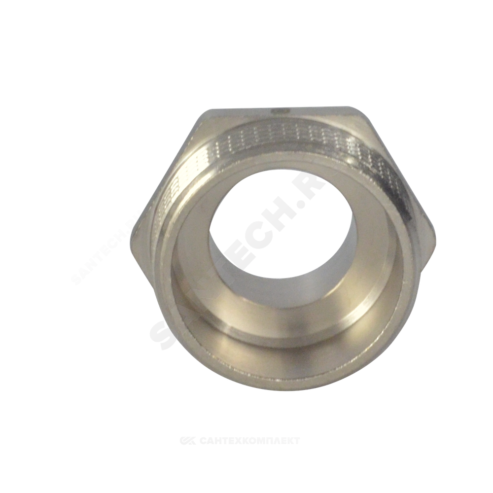 Ниппель латунь никель переходной Ду 50х32 (2"х1 1/4") НР SantechSystems