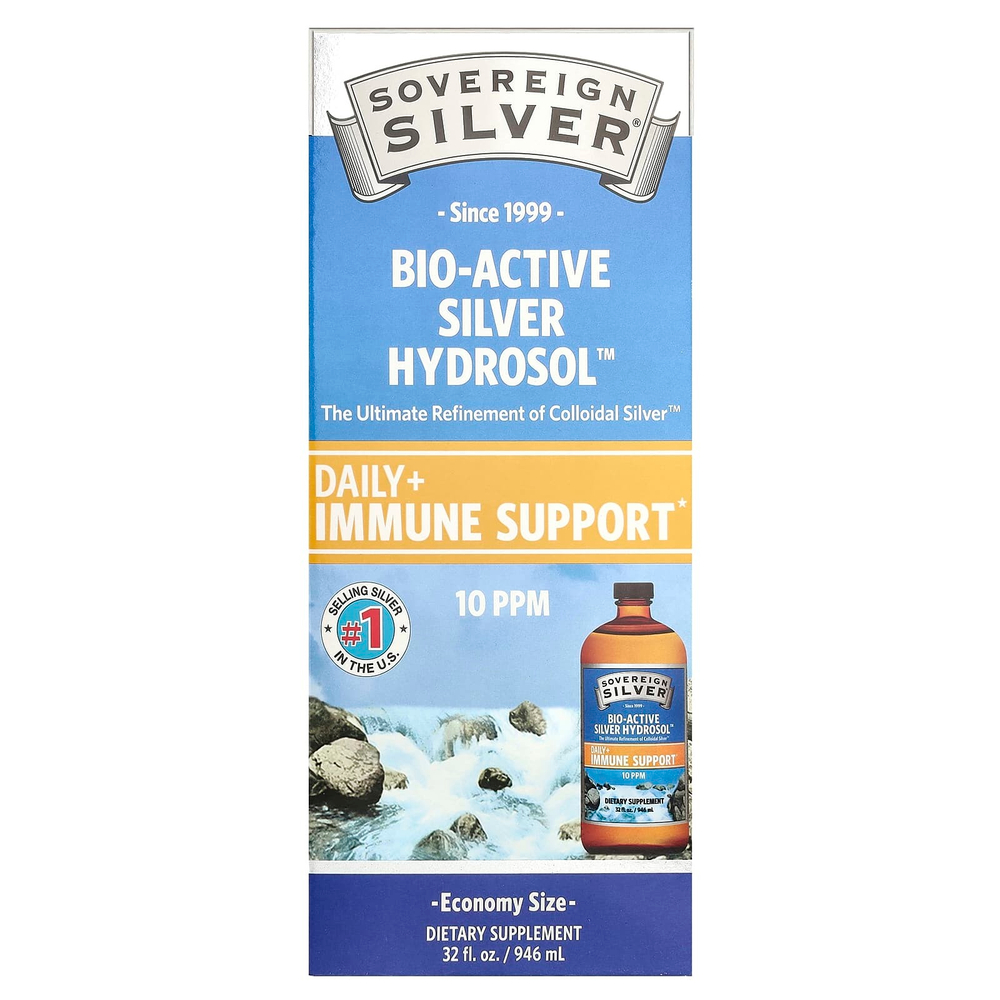 Sovereign Silver, Bio-Active Silver Hydrosol, 10 част./млн, 946 мл (32 жидк. унции)