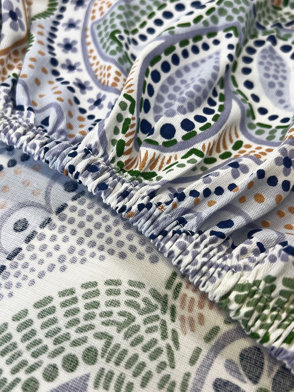 Постельное белье сатин Milky Garden "Бисер" 1,5-сп Наволочка 70х70 см 1 шт Простынь на резинке 90x200 см Пододеяльник 145x215 см