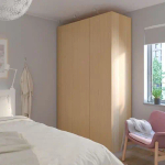 Гардероб - IKEA PAX/FORSAND/ПАКС/ФОРСАНД ИКЕА, 150x60x236 см, под беленый дуб