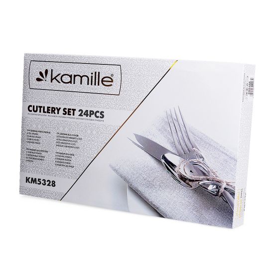 Набор столовых приборов 24 предмета из нержавеющей стали Kamille KM 5328