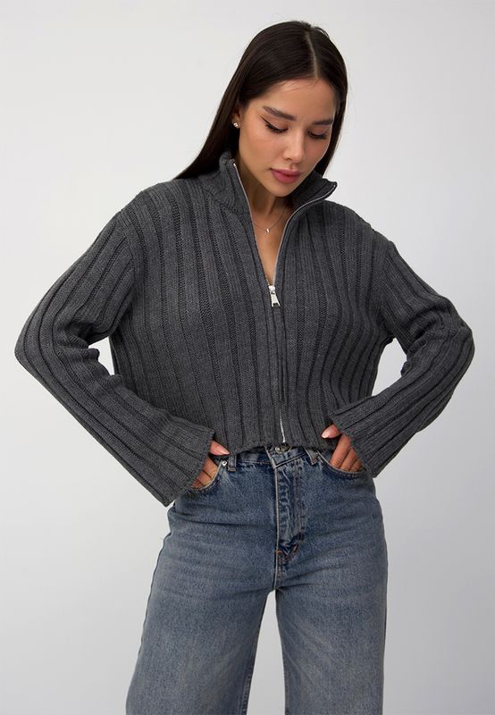 Кардиган вязаный на молнии