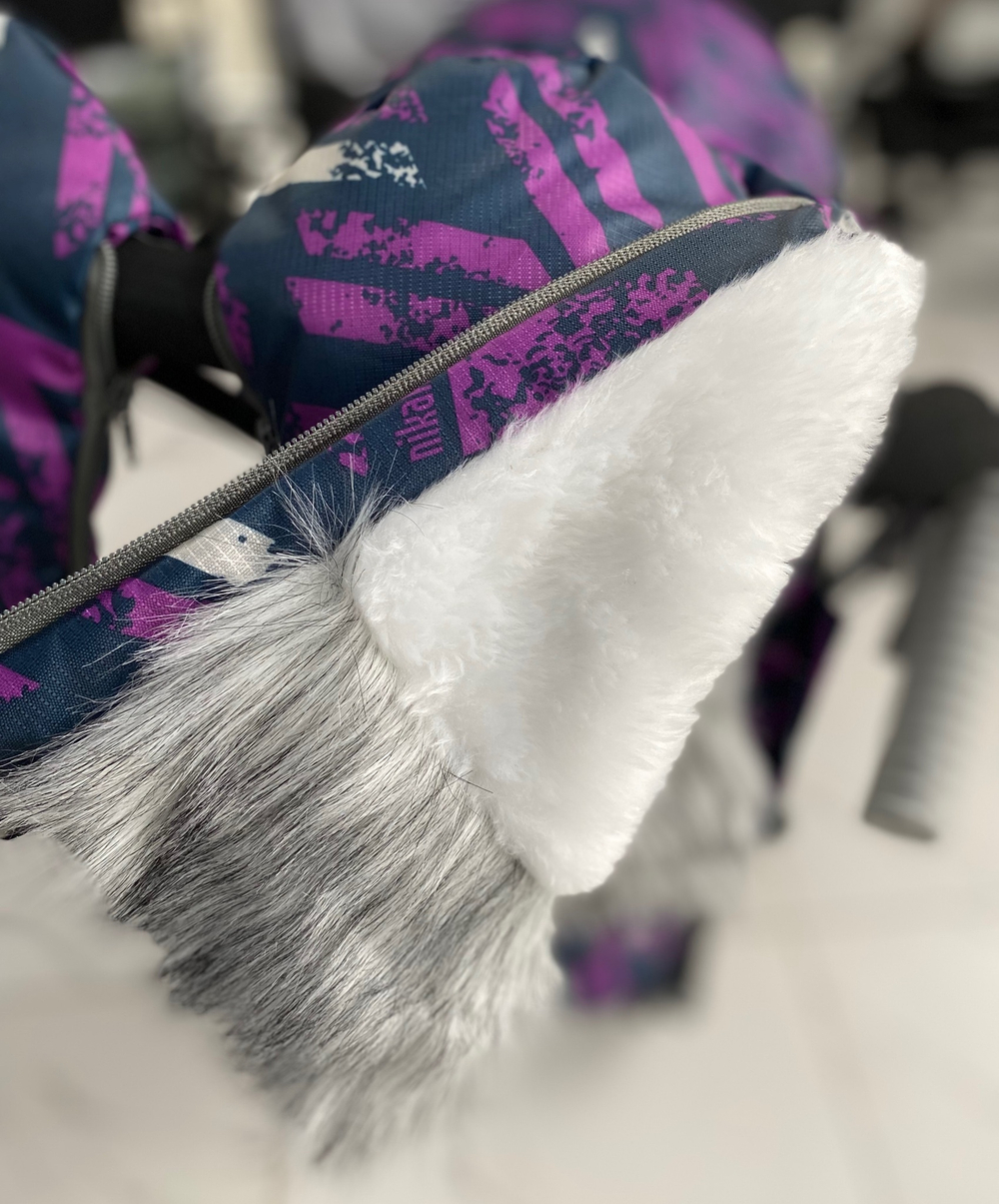 Коляска комбинированная (санки - коляска) «Ника Детям 7-8SK» сиреневый (арт. НД7-8SК/1)