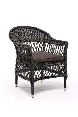"Сицилия" плетеный стул из искусственного ротанга, цвет графит
