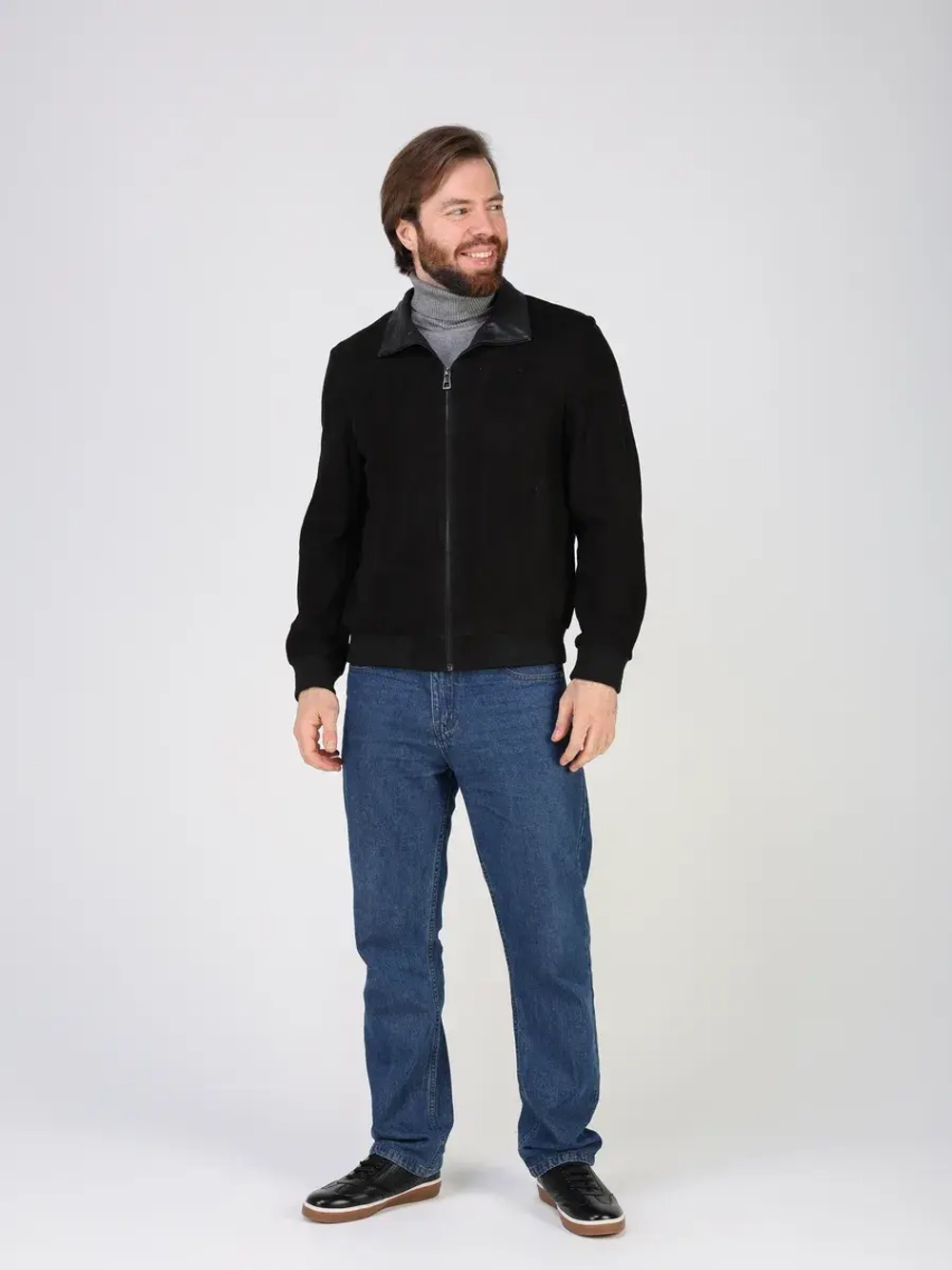 Кожаная куртка демисезонная замша