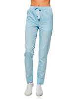 Брюки медицинские женские Dr. Nice DRN344 с поясом на резинке, черный, 42