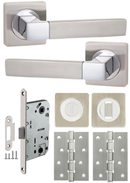 Фурнитура для межкомнатных дверей с замком FUSION