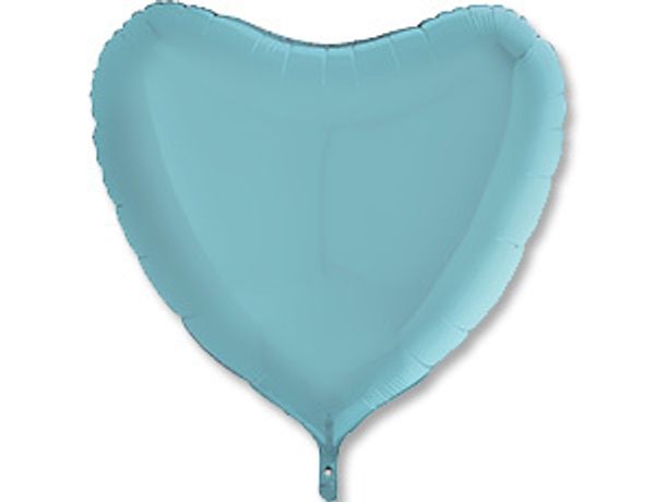 Шар сердце голубой 91см