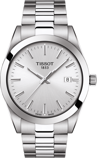 Tissot T127.410.11.031.00 мужские часы на браслете Gentleman