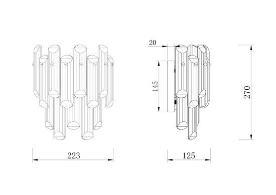 Настенный светильник (бра) Maytoni DIA200WL-02G