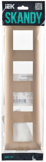SKANDY Рамка 4-местная SK-F04Sa песочный IEK
