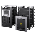 Дровяная печь для бани ЕРМАК 50 СЕТКА PRO