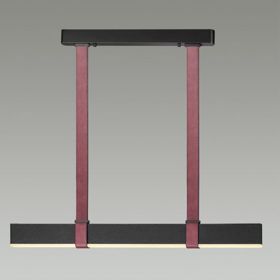 6629/25L HIGHTECH ODL24 275 металл/экокожа/ткань/акрил бордовый/черный Подвесной светильник IP20 LED 25W 3000K 220V VINCENT