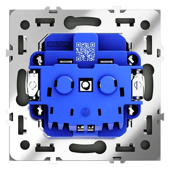 Розетка встраиваемая VOLTUM S70 с заземлением 16А, (графит) vls040107