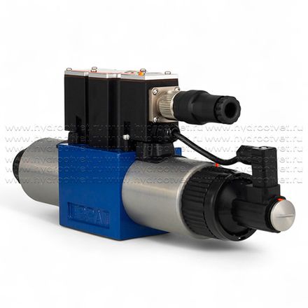 4WREE10E75-2X/G24K31/A1V - Пропорциональный распределитель с обратной связью по положению золотника со встроенным усилителем Ду10, A1 = ±10 В, номинальный расход 75 л/мин, схема E