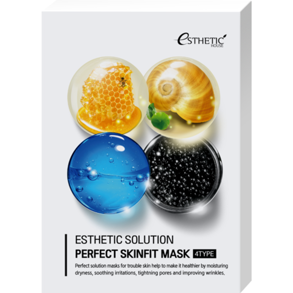Esthetic House Esthetic Solution Perfect Skinfit Mask набор из 4 видов тканевых масок