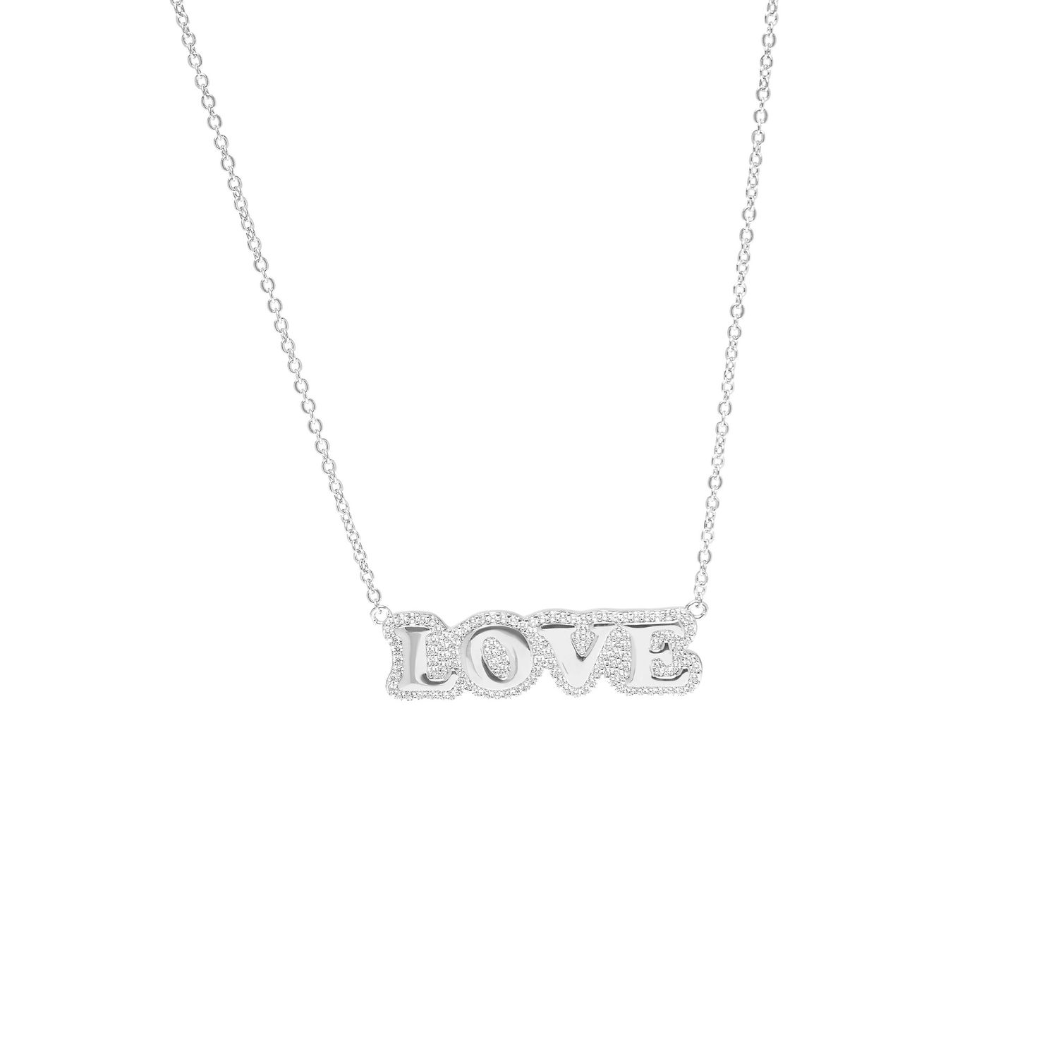 Колье Love Stamp Necklace - Silver