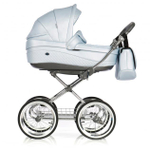Детская коляска 3 в 1 Roan Emma E-93 (Голубая кожа)