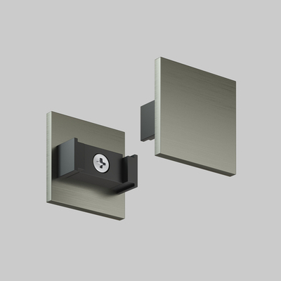 TR5735-DN Торцевая заглушка низкая, для использования без экрана, для трека Shine, серия Base, комплект 2 шт, темный никель, алюминий