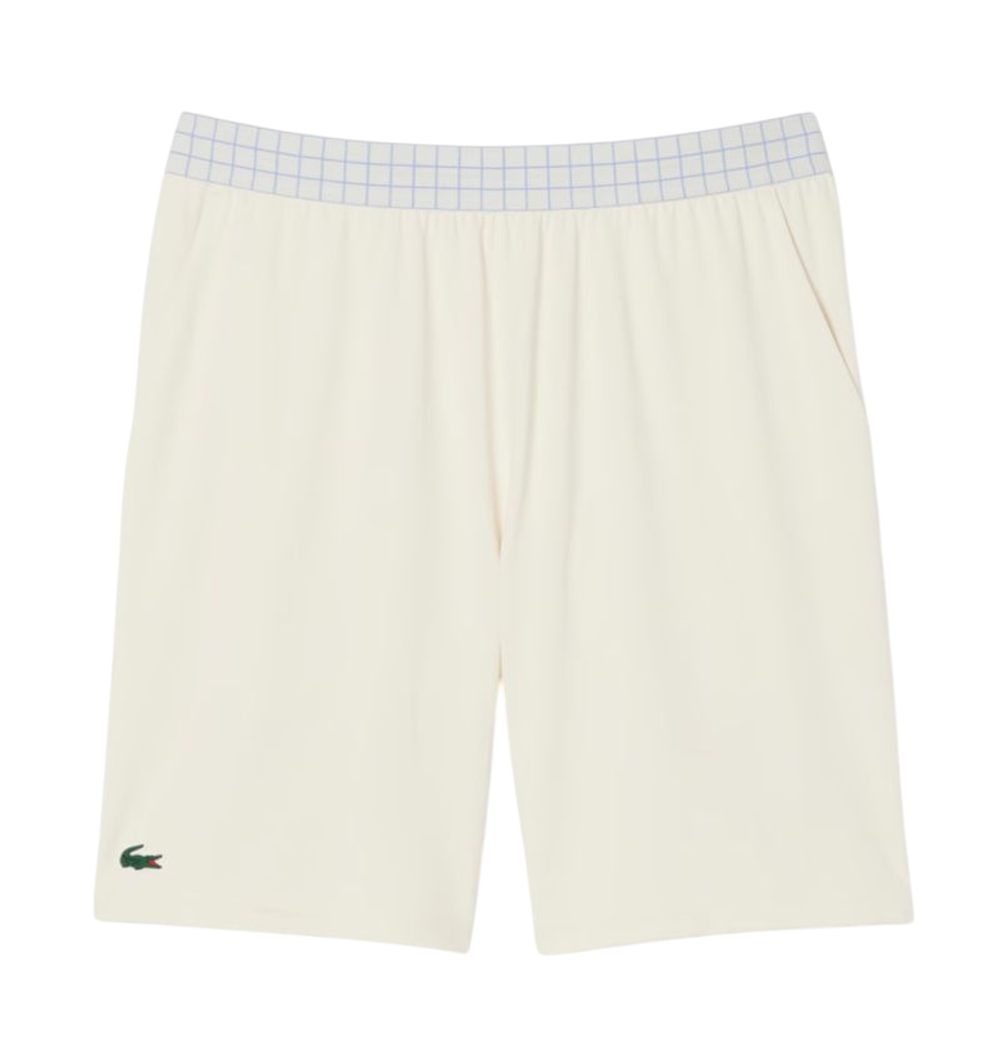 Мужские теннисные шорты Lacoste Ultra Dry Stretch - ecru white