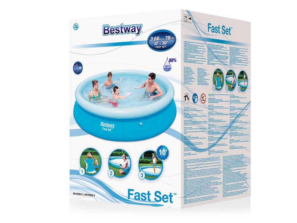 Бассейн надувной Bestway Fast Set Pools 366х76 см (57273/57032 BW)