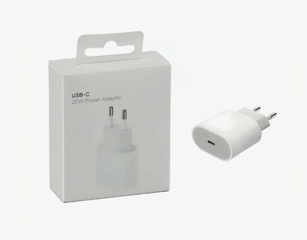 Сетевой адаптер питания USB-C PD 25W без лого (белый)