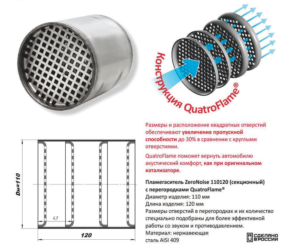 Пламегаситель коллекторный D110мм CBD513007