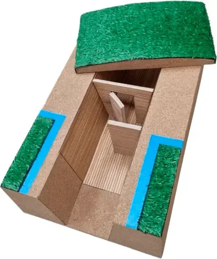 Макет простейшего укрытия в разрезе