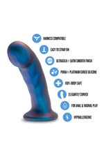 Синяя насадка-фаллоимитатор Rebellion 5.75 Inch Pegging Dildo - 14,6 см. (Цвет: синий)