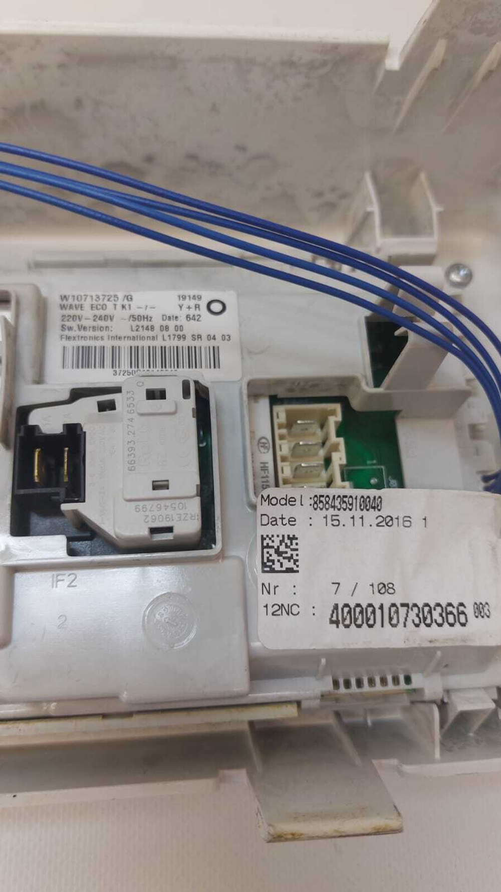 322 Электронный модуль + индикация с панелью стиральной машины Ariston WMTF601L б/у